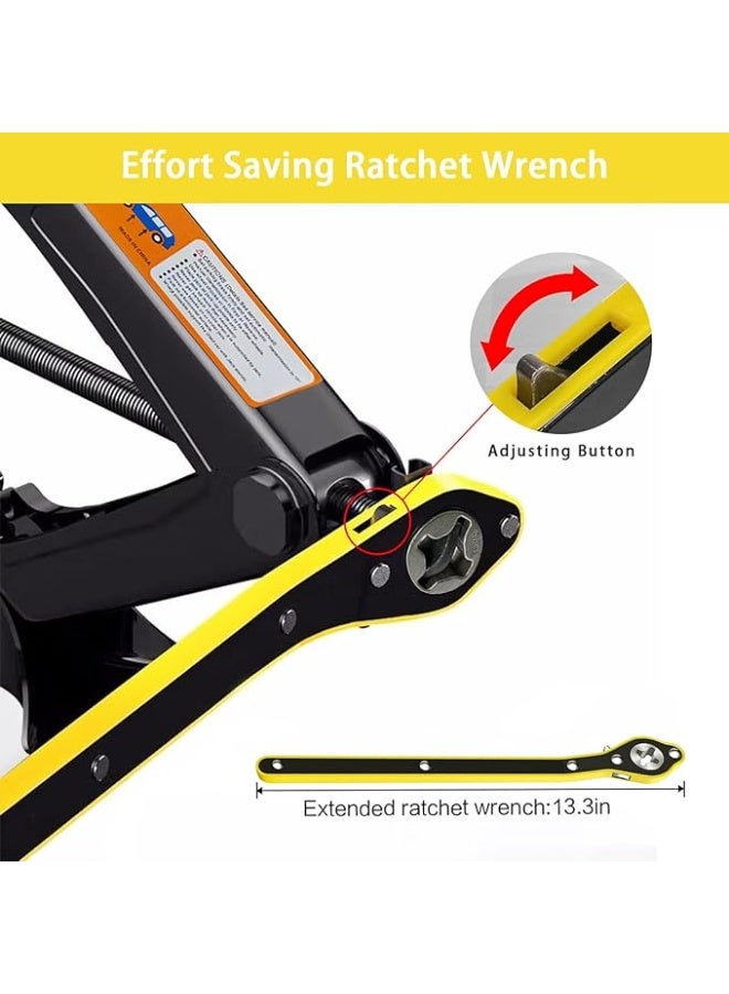 1 Ton Max Scissor Jack Kit with Effort-Saving Ratchet Handle - Universal Car Emergency Tool for Auto, SUV, and MPV (2,204 lbs Capacity) - Image 3