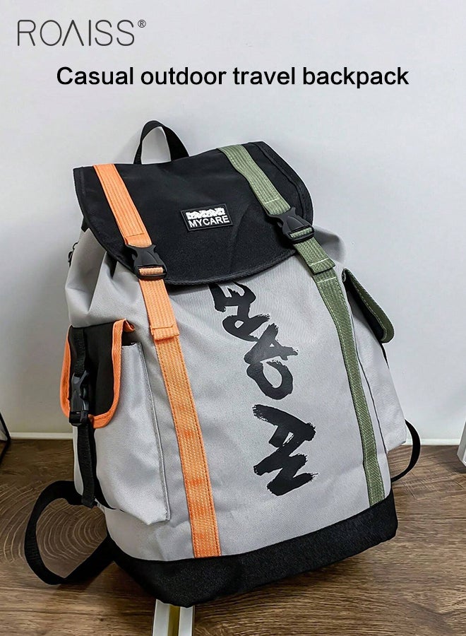 رويس حقيبة ظهر ذات سعة كبيرة للرجال حقيبة مدرسية مصنوعة من قماش أكسفورد الفاخر مع حزام كتف قابل للتعديل وحجرة كمبيوتر مقاومة للماء والخدش للسفر في الهواء الطلق والمشي لمسافات طويلة - Image 5