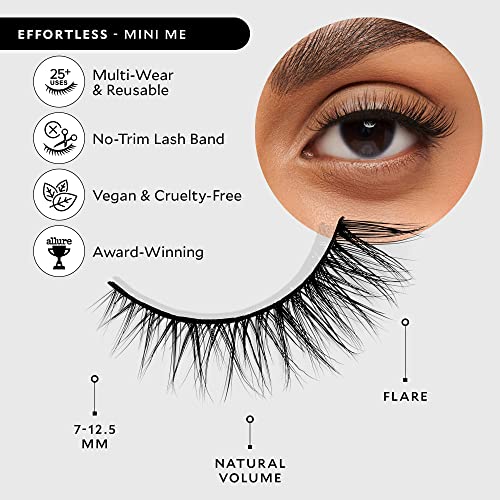 Velour Effortless Lashes, Natural Looking False Eyelashes, Fluffy & Lightweight No Trim Eyelashes, Reusable Fake Lashes For All Eye Shapes, Vegan & Cruelty-Free, Lash Glue not Included (Mini Me) - Image 3