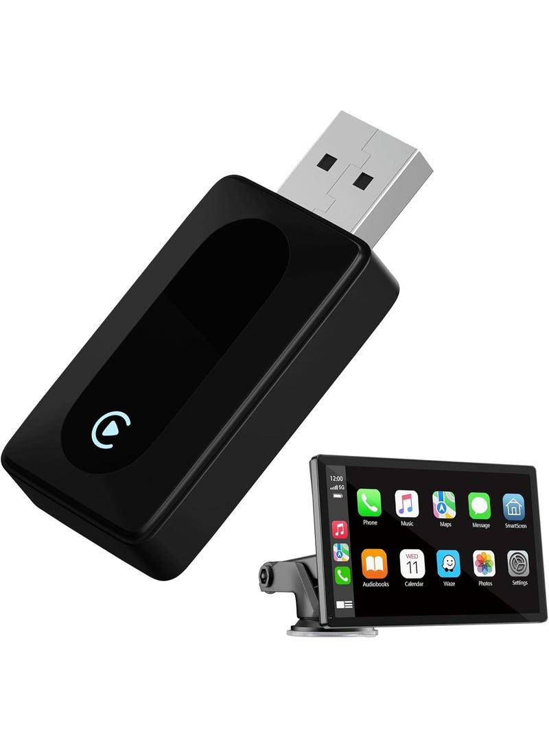 P100 Wireless Car Adapter, 6 GHz, WiFi and Bluetooth 5.4 Connection, Maximum Freedom for Your Smartphone in the Car, Compatible with Android Auto and iOS USB-A Plug & Play - Image 1