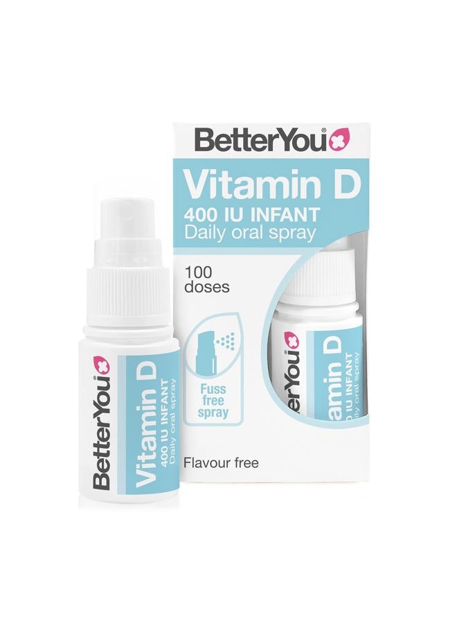 Generic BetterYou D400 Infant Vitamin D Oral Spray - Convenient Alternative for Tablets - Specially Formulated for Children Under 3 Years - Simple and Pure Formulation - Vital for Kids Development - 0.5 oz  - Image 1