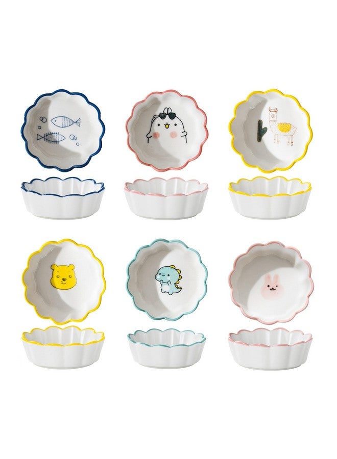 OLWICK طقم أواني سيراميك صغيرة من أولويك | أواني تقديم مبتكرة للغمس | لصلصة الصويا، الخل، الشاتني، السوشي، الكاتشب، المربى | عشوائي، مجموعة من 4 (وعاء-L، مجموعة من 6)، 100 مل، متعدد الألوان - Image 1