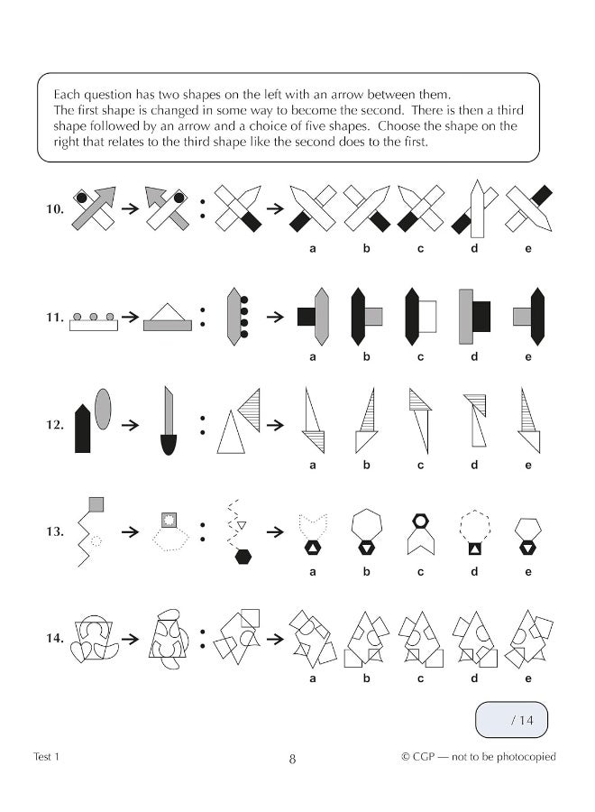 Coordination Group Publications Ltd (CGP) 11+ GL 10-Minute Tests: Non-Verbal Reasoning - Ages 10-11 Book 2 (with Online Edition) - Image 3