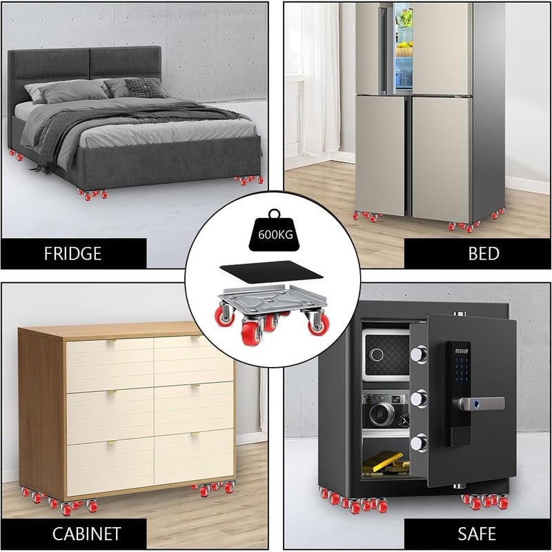 SEVENSPACE 5Wheel Furniture Lifter Mover Set 600kg Heavy Duty Furniture Move Roller Tools with AntiSlip for Sofa Wardrobes Washing Machines - Image 3