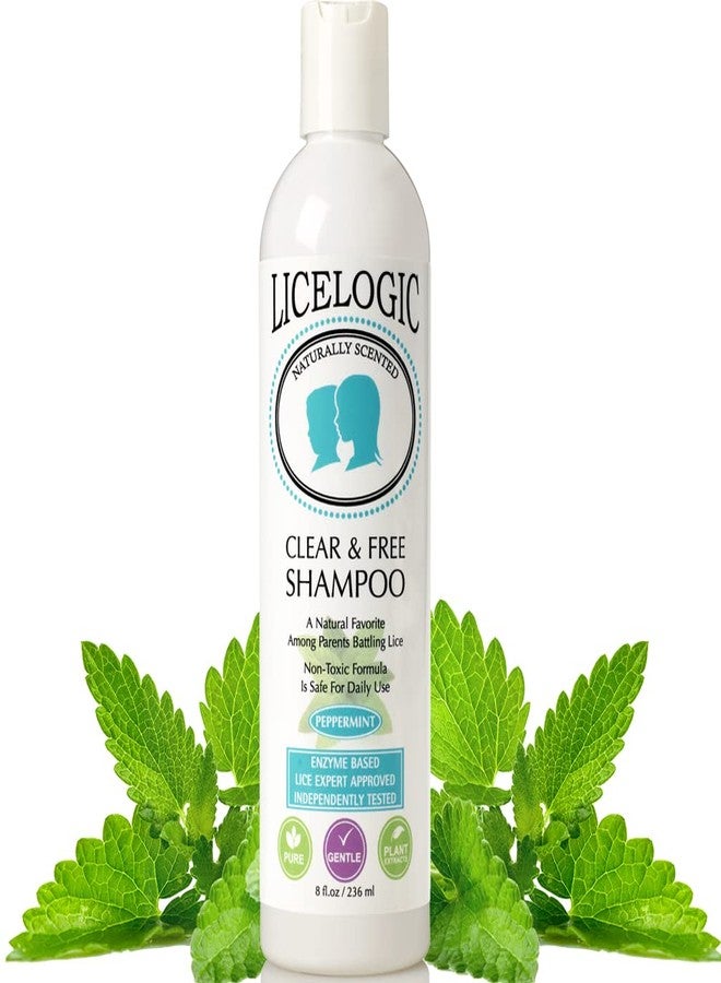LiceLogic Clear & Free Lice Treatment Shampoo, 8oz, Peppermint - Effective Against Super Lice, Kills Eggs & Nits, Prevents & Repels Lice, Not Toxic, Naturally Derived Licezyme, No Harsh Chemicals - Image 1