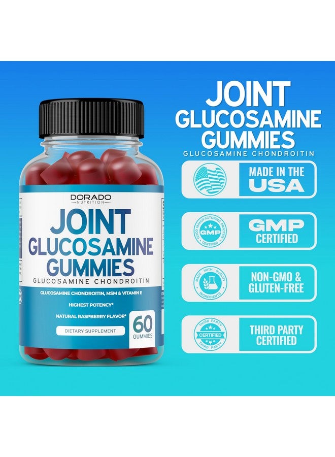 DORADO NUTRITION Glucosamine Chondroitin Gummies Joint Supplement - Glucosamine Gummies For Adults Nutritional Supplements - Joint Supplements for Men & Women - Delicious Raspberry Flavor - (60 Count)  - Image 5