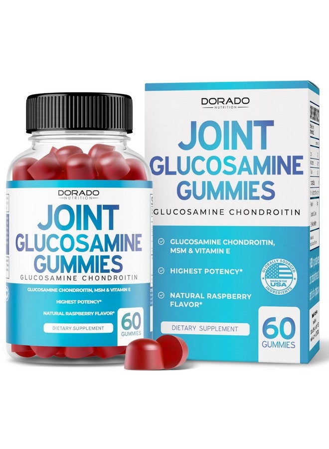 DORADO NUTRITION Glucosamine Chondroitin Gummies Joint Supplement - Glucosamine Gummies For Adults Nutritional Supplements - Joint Supplements for Men & Women - Delicious Raspberry Flavor - (60 Count)  - Image 1