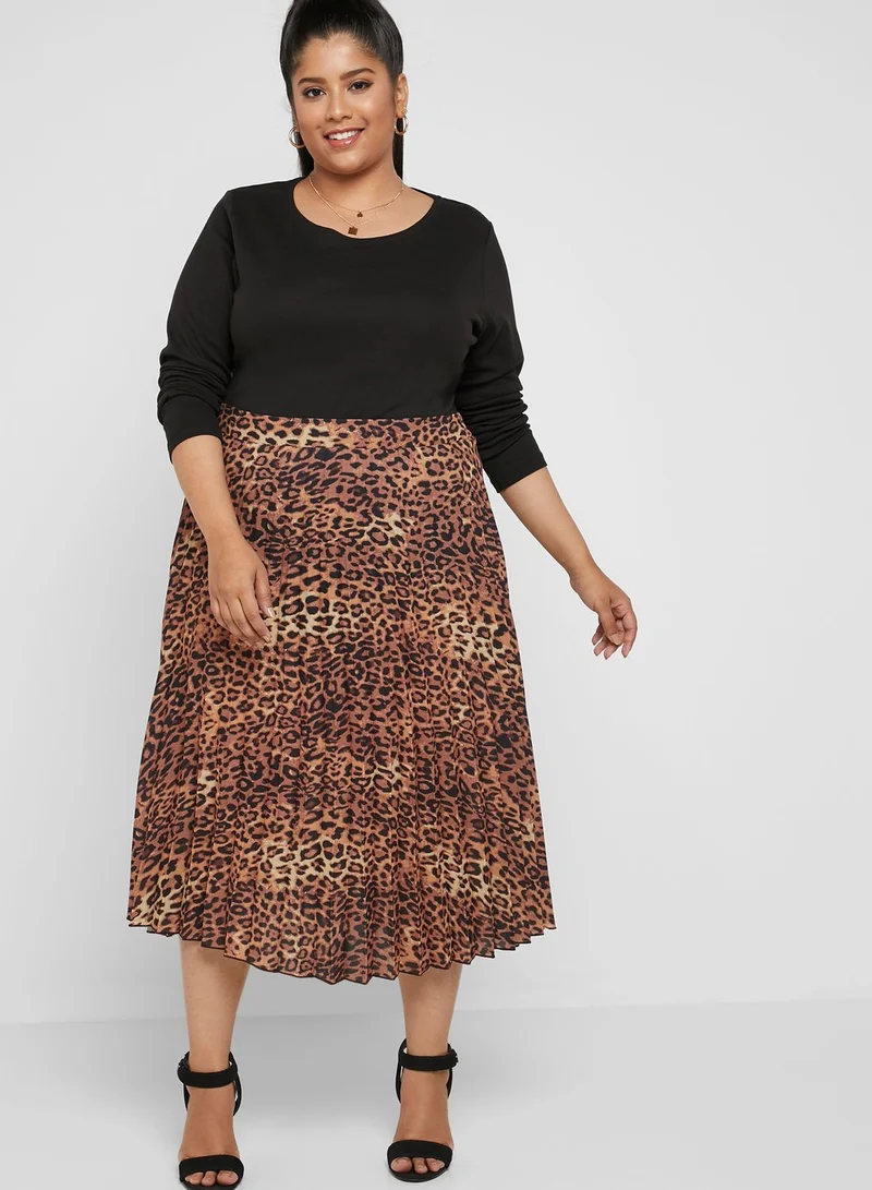 dp curve Animal Print Skirt