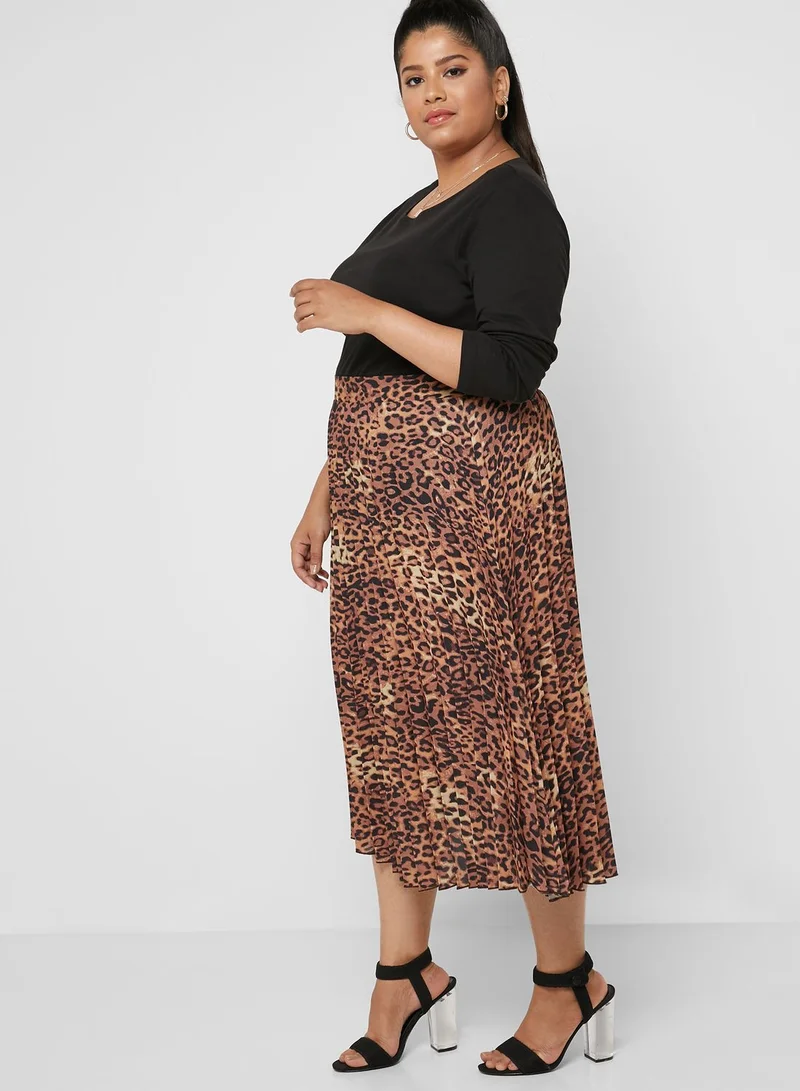 dp curve Animal Print Skirt