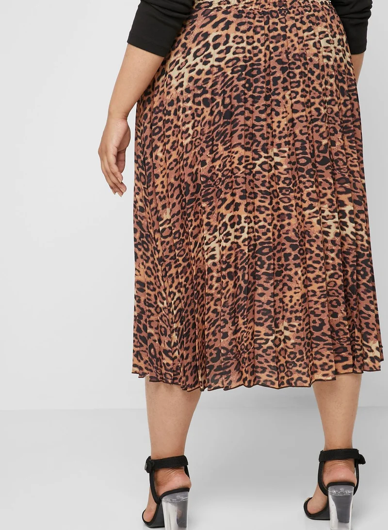 dp curve Animal Print Skirt