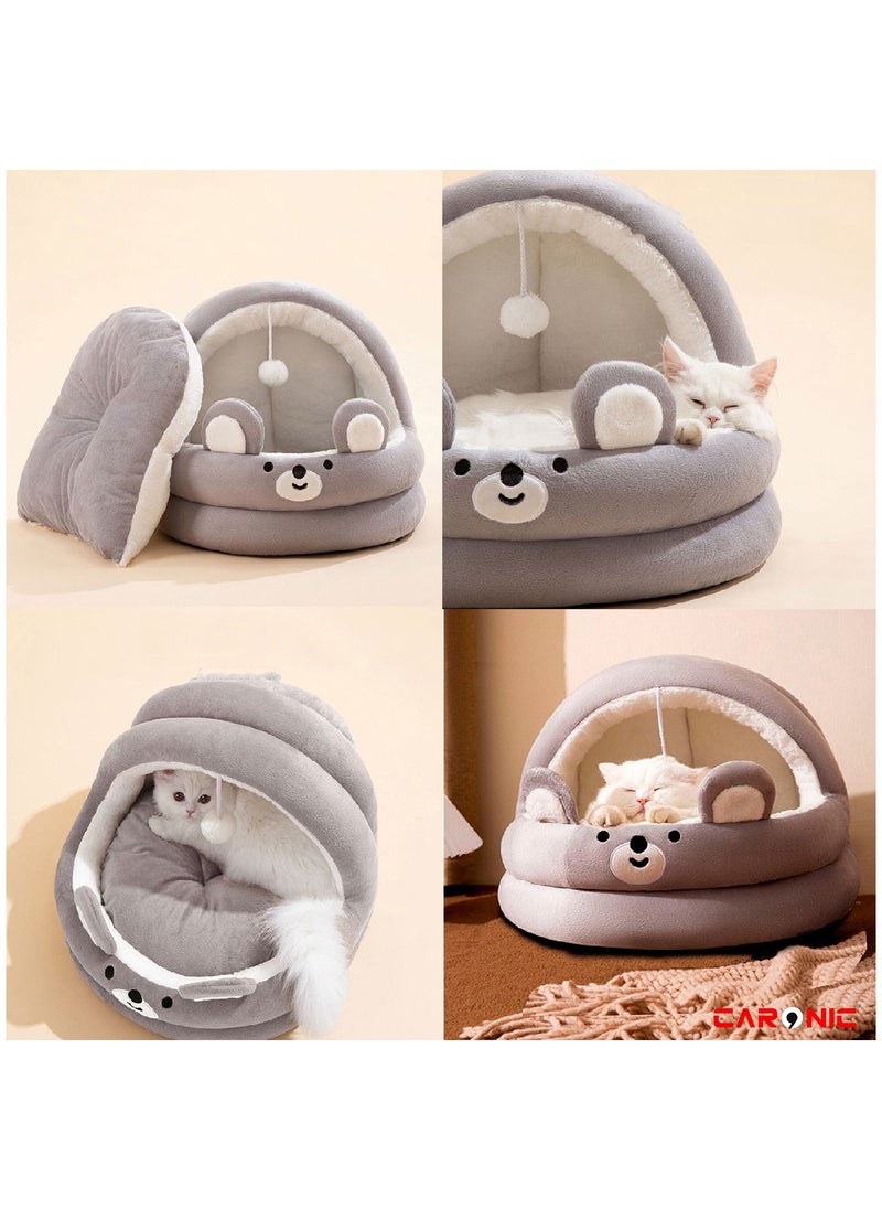 Home Pet Bed For Cats And Small Dogs Bed Removable Washable For Indoor And Outdoor Pets Sleeping Cozy Grey White - pzsku/Z6C5B9466DBFA24162FEDZ/45/_/1701777725/44aa82d2-7365-4329-9d70-65ffaecd7168