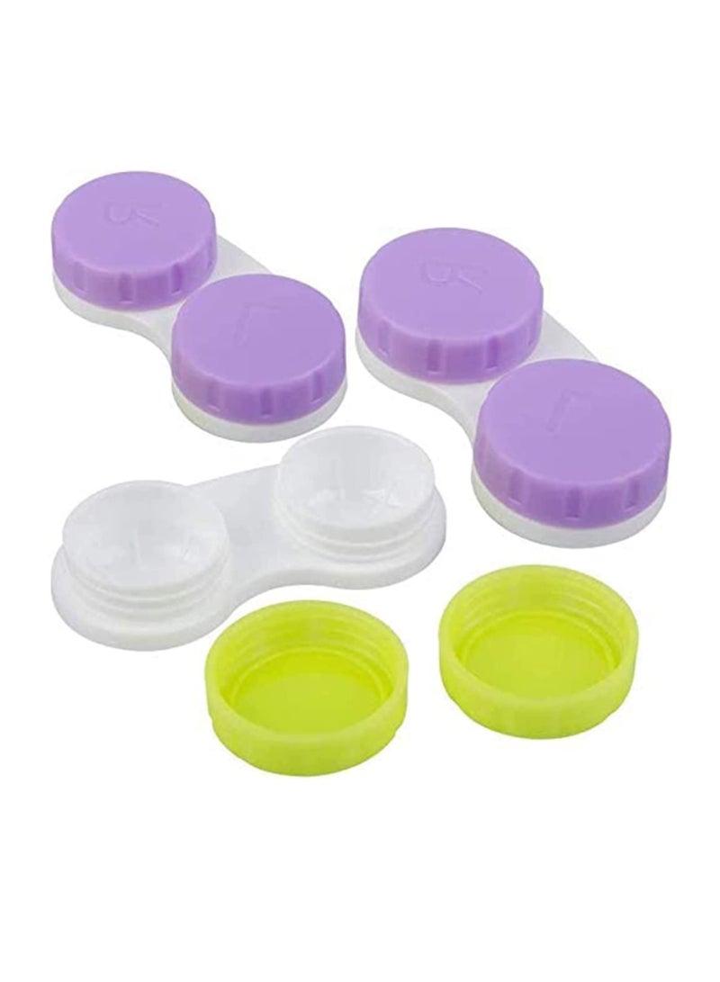 Barakah Contact Lens Case Box Colorful Holder Container with Soak Storage Kit Portable Mini Contact Lens, Protect Your Eyes by Changing Your Lens Case Monthly 12 Pack Pink Blue Purple Green - Image 5