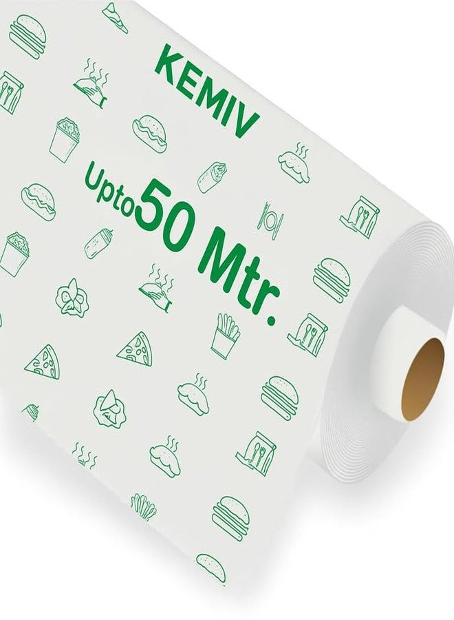 Kemiv Parchment Paper for Oven Non Stick Roll Protects The Food's Moistness, Aroma and Flavors of Food and Keeps Food Bacteria-Free for Longer (50 Meter) - Image 1