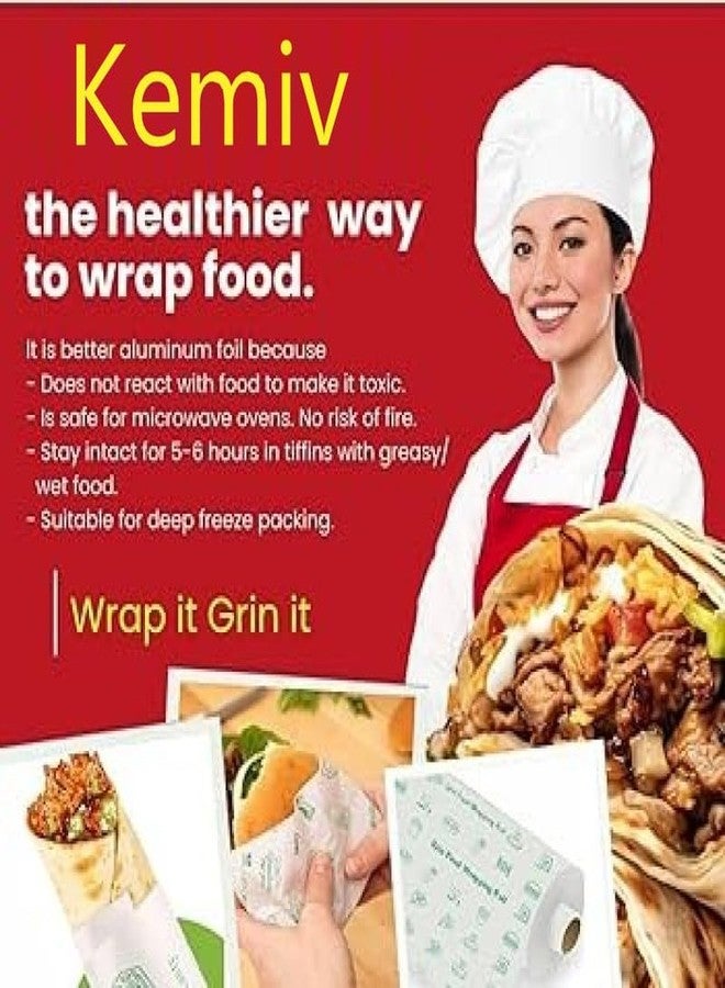 Kemiv Parchment Paper for Oven Non Stick Roll Protects The Food's Moistness, Aroma and Flavors of Food and Keeps Food Bacteria-Free for Longer (50 Meter) - Image 4