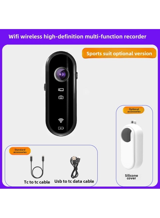 Generic Video Recording Conference Recorder Intelligent Recording Pen Long Endurance Outdoor Sports Camera Camcorder-Color:C3pro Chinese Sports Suit-Capacity:128GB  - Image 1