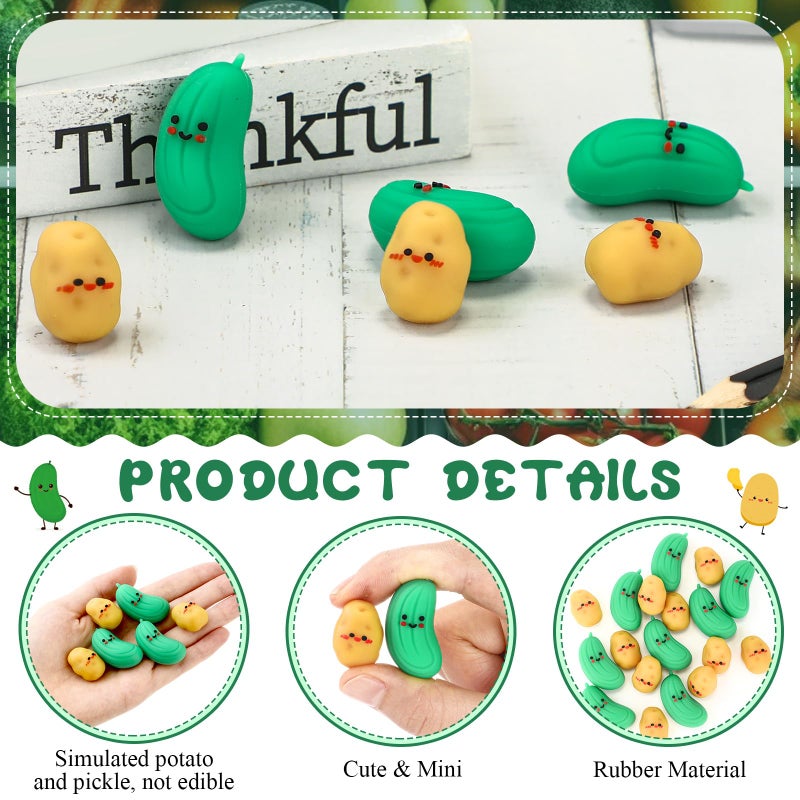 Sinload 50 Sets Emotional Positive Potato Pickle Erasers Desk Pets Office Gifts for Coworkers with Box Raffia Pocket Hug Appreciation Gift for Team Staff Employee Friend Nurse - Image 4