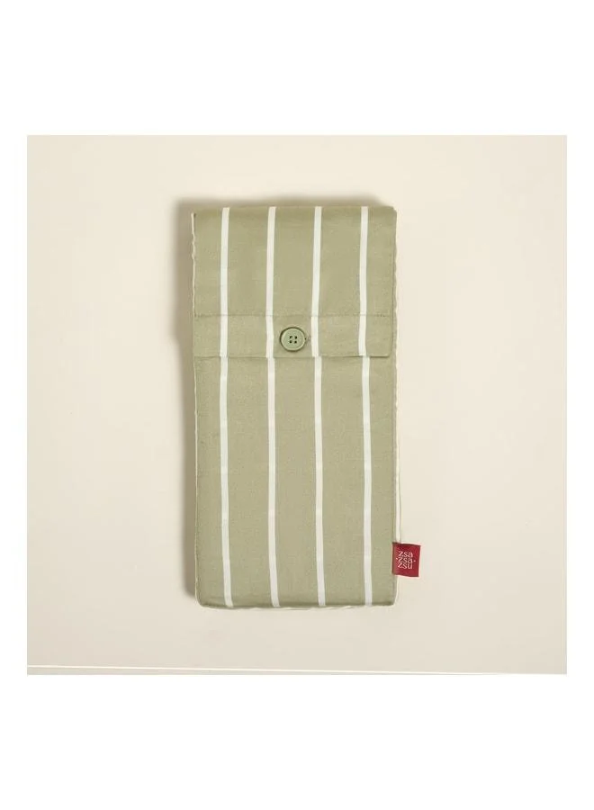 Zsa Zsa Zsu  Solid Green 2‑Piece Cotton Satin Pillowcase.  | Best Price UAE