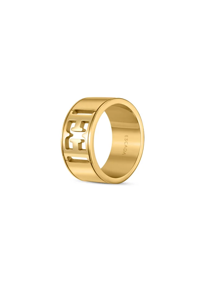 إسكادا Estelle Gold Plated Ring with Cutout Escada Logo