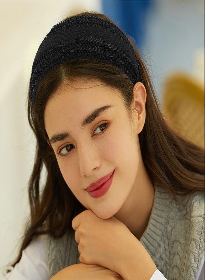 ACO-UINT Black Headband for Women, Extra Wide Headband Thick Headbands with Teeth, Large Head Bands for Women's Hair Fashion Hairbands Hair Accessories for Women - Image 3