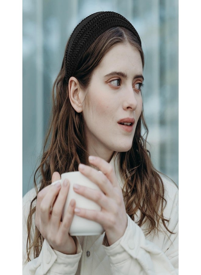 ACO-UINT Black Headband for Women, Extra Wide Headband Thick Headbands with Teeth, Large Head Bands for Women's Hair Fashion Hairbands Hair Accessories for Women - Image 4