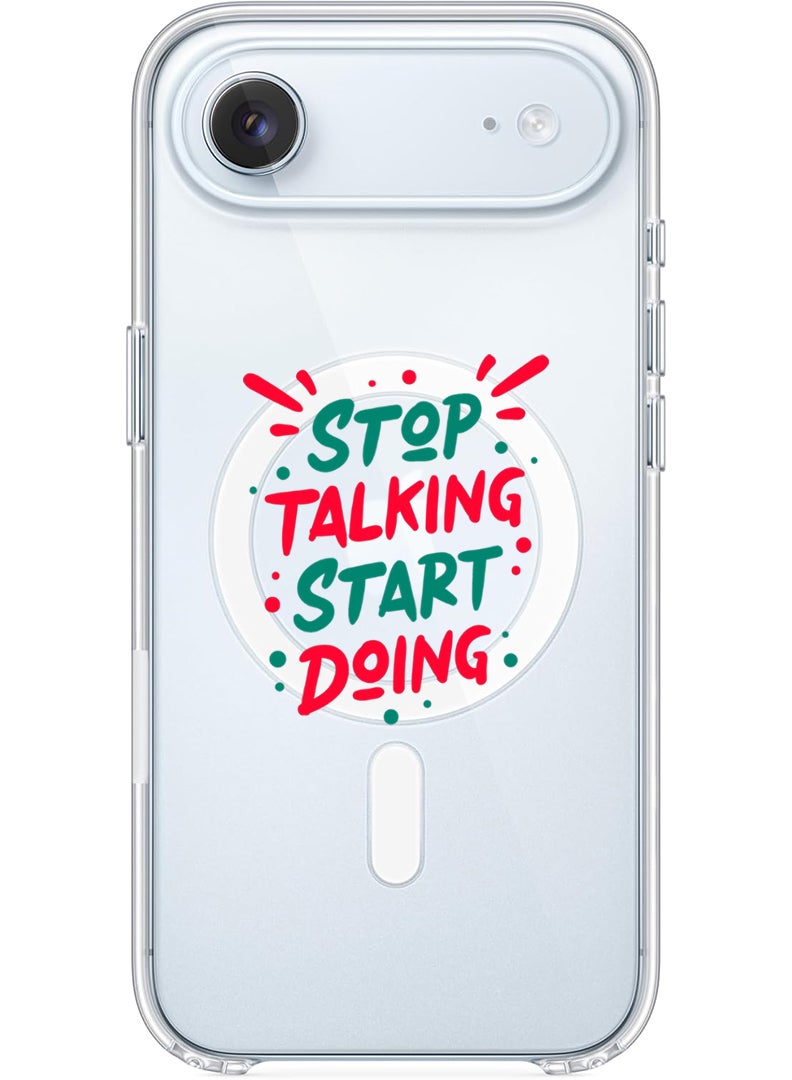 Theodor Magnetic Case for Apple iPhone 17 Air Compatible with MagSafe Wireless Charging, Shockproof Phone Bumper Cover - stop talking - Image 1