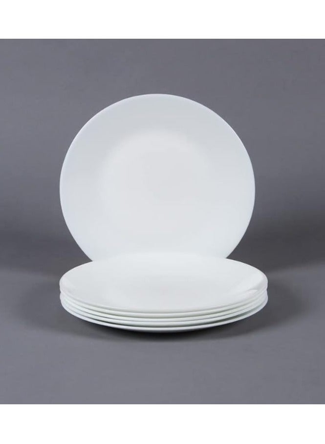 British Chef 6 Pieces Plain White Dinner Plate Set 7.5 Inch | Dishwasher & Microwave Safe-Quarter Dinnerware Set Chip & Scratch Resistant | 100% Vegetarian & Bone Ash-Free - Image 3