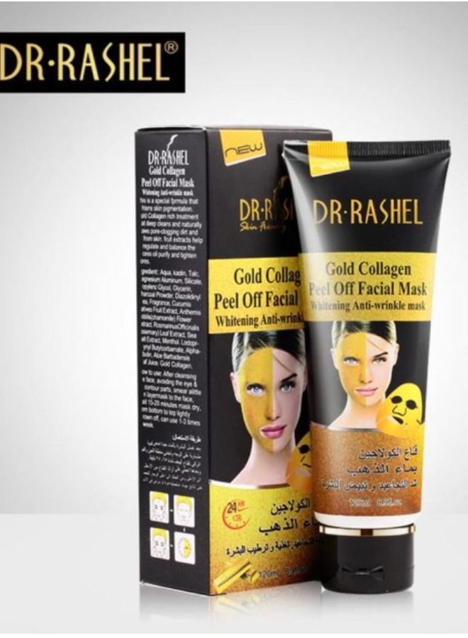 RASHELL Collagen Peel Off Facial Mask Gold 120ml - Image 1