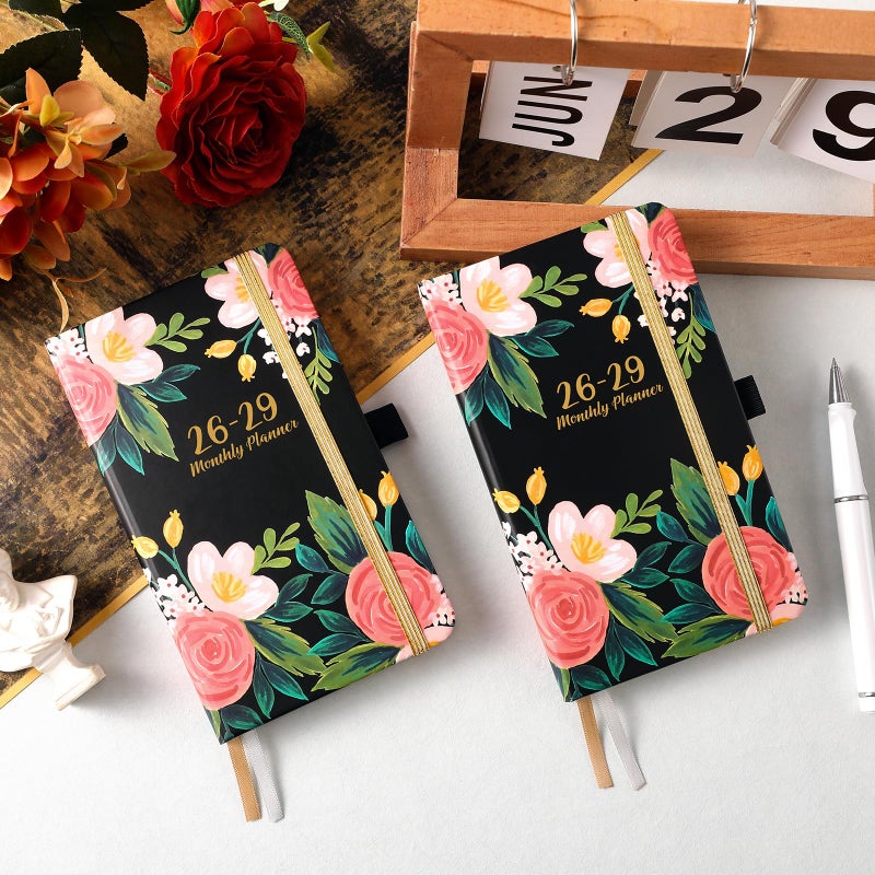Feteulo 2026-2029 Monthly Pocket Planner/Calendar - Jul. 2026 - Jun. 2029 (36 Months), 3 Year Monthly Planner, 3.8" x 6.4", Monthly Planner 2026-2029 with Pen Loop, 2 Book Marks,Back Pocket - Image 2