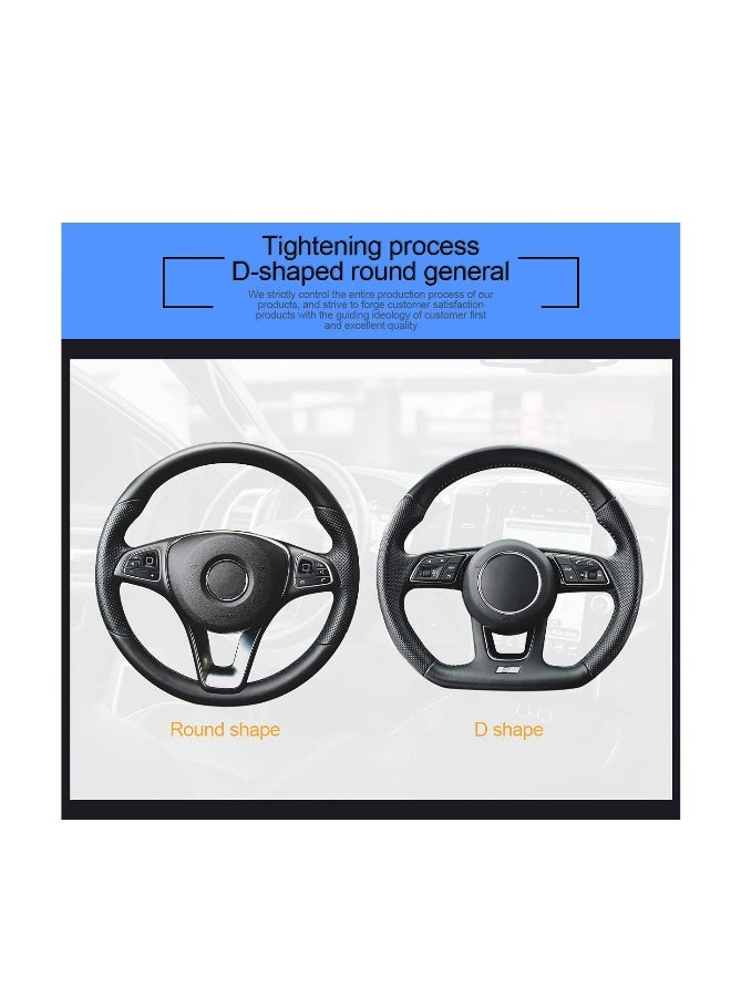 Car Steering Wheel Cover, Auto Car Stretch Steering Wheel Protector, Universal 15 Inch Fit, Breathable Odorless Steering Wheel Cover, for Men Women - Image 3