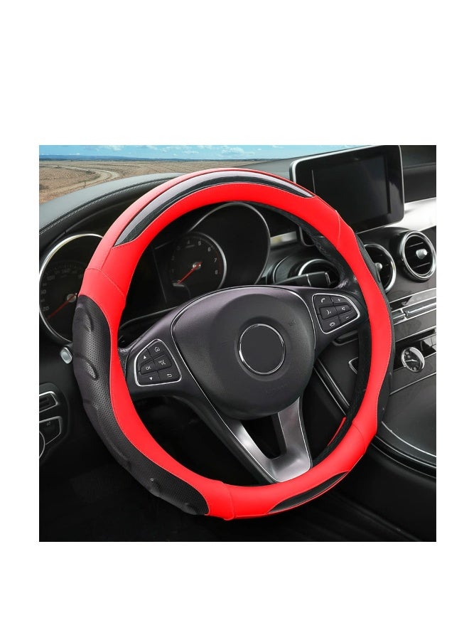 Car Steering Wheel Cover, Auto Car Stretch Steering Wheel Protector, Universal 15 Inch Fit, Breathable Odorless Steering Wheel Cover, for Men Women - Image 1