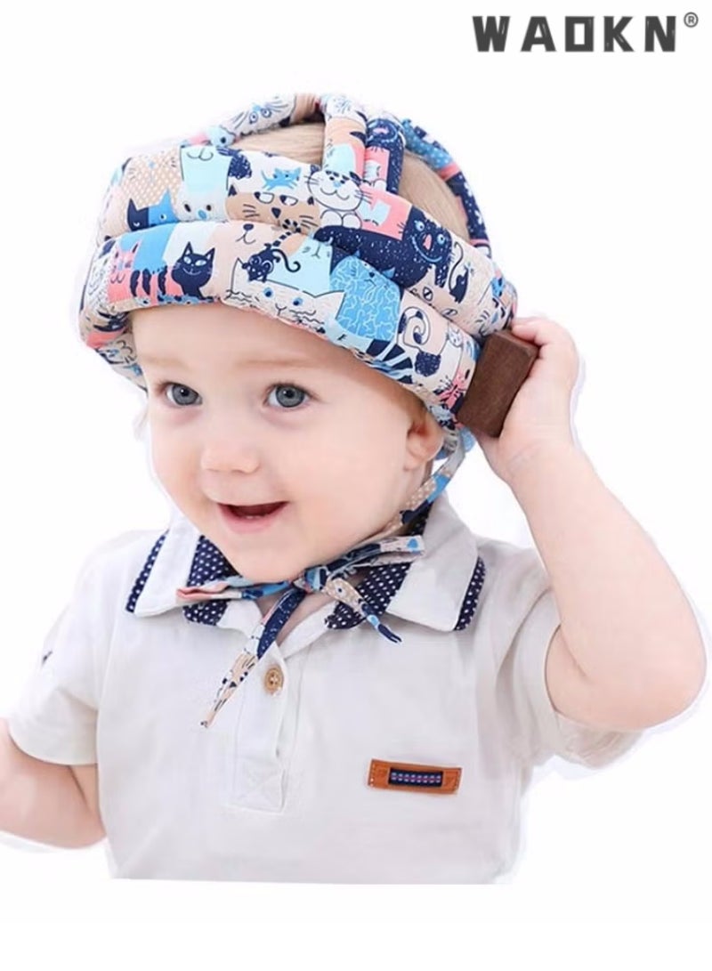 WAOKN Baby Helmet Toddler Head Protector Upgrade Infant Safety Helmet Hat Breathable Head Drop Protection for Boys Girls Learn to Walk Crawling Adjustable Headguard Protective Products - Image 1
