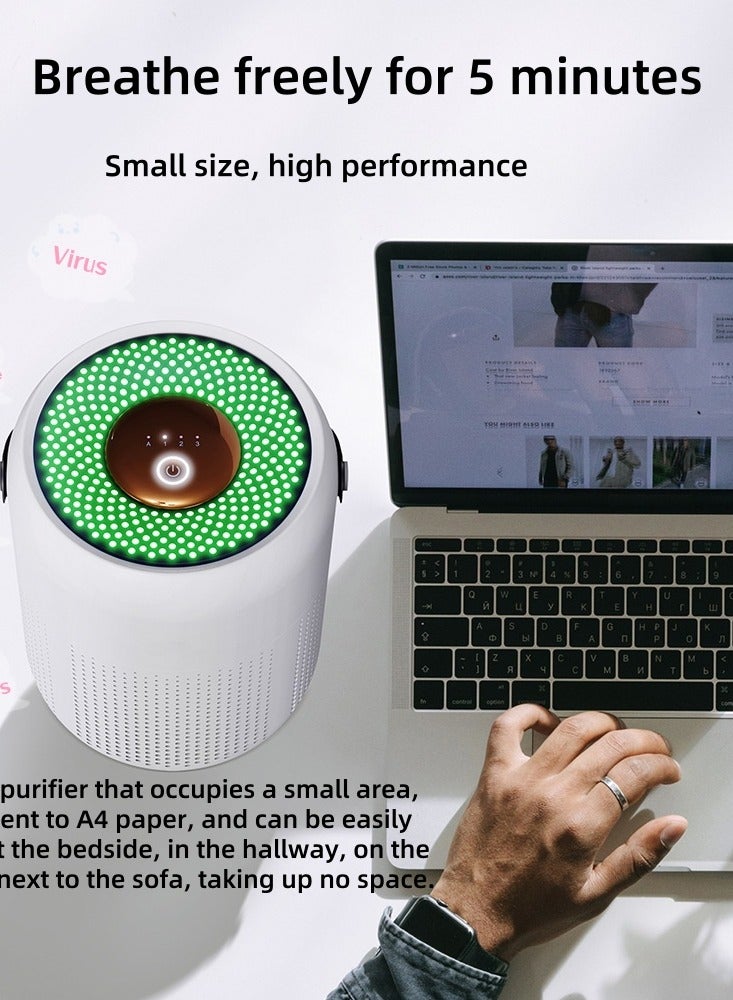Desktop air purifier USB deodorization, odor removal, formaldehyde removal, fresh home air purifier, office bedroom living room air purifier - Image 2