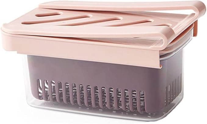 Genaric AREXOL Jumbo Fridge Drawer with Built-In Food Timer and Sealed Lid – Easy Handle Organizer Box for Vegetables Fruits Meal Prep and Fridge Storage Solution