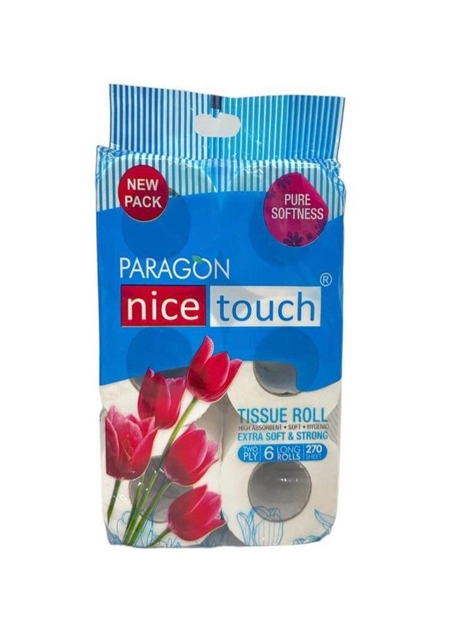 نايس تاتش مناديل باراغون الجديدة فائقة النعومة | طبقتان | 270 منديل لكل لفة | فائقة النعومة والقوة | مثالية للاستخدام المنزلي وللبشرة الحساسة (عبوة من 6 قطع) - Image 1