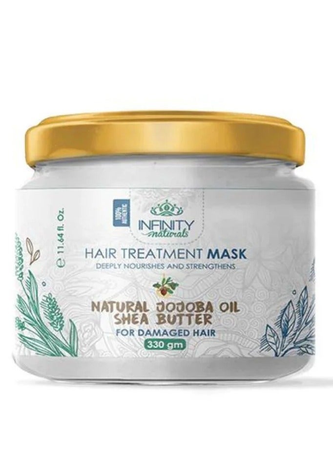 Infinity Naturals Hair Treatment Mask With Natural JoJoba Oil Shea Butter For Damaged Hair 330 Gm