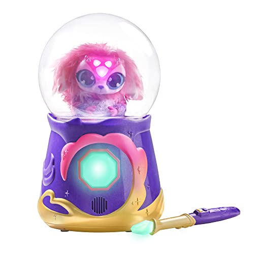 Magic Mixies Magical Misting Crystal Ball with Interactive 8 inch Pink Plush Toy and 80 Sounds and Reactions - Image 5