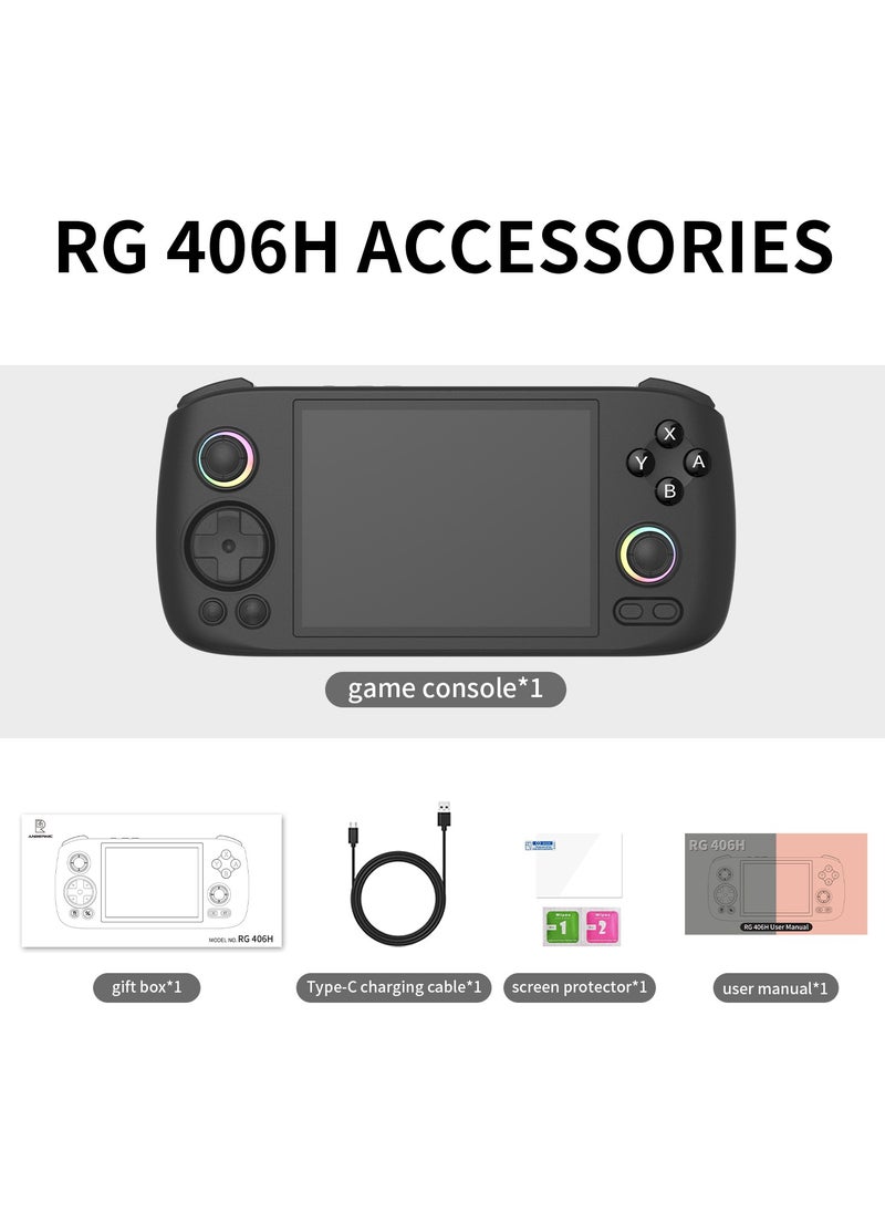 ANBERNIC  - ANBERNIC RG406H Handheld Game Console Unisoc T820 Android 13 5000 mAh 4-inch IPS screen Large-angle 3D Hall Joystick Hall Rigger 5G WIFI Bluetooth Retro Video Players - Image 1