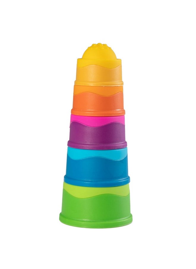 Fat Brain Toys - Dimpl Stack - Popping Stack & Nest Sensory Toy For Toddlers - Image 1