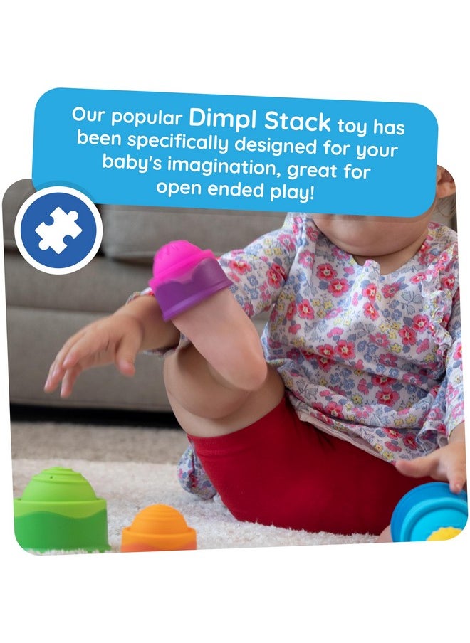 Fat Brain Toys - Dimpl Stack - Popping Stack & Nest Sensory Toy For Toddlers - Image 1