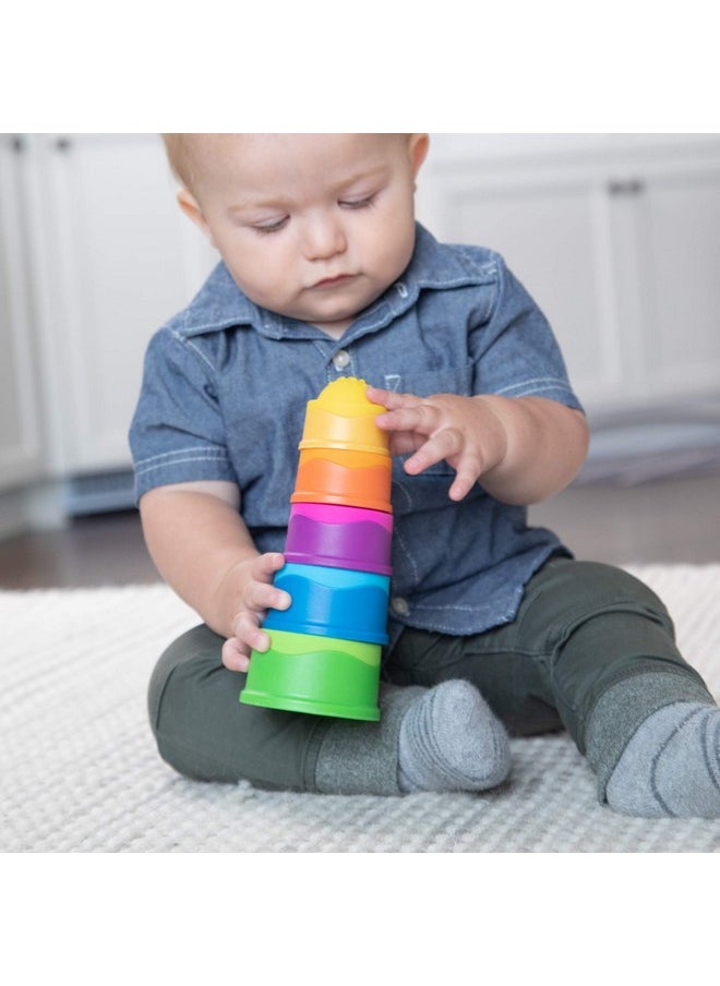 Fat Brain Toys - Dimpl Stack - Popping Stack & Nest Sensory Toy For Toddlers - Image 1