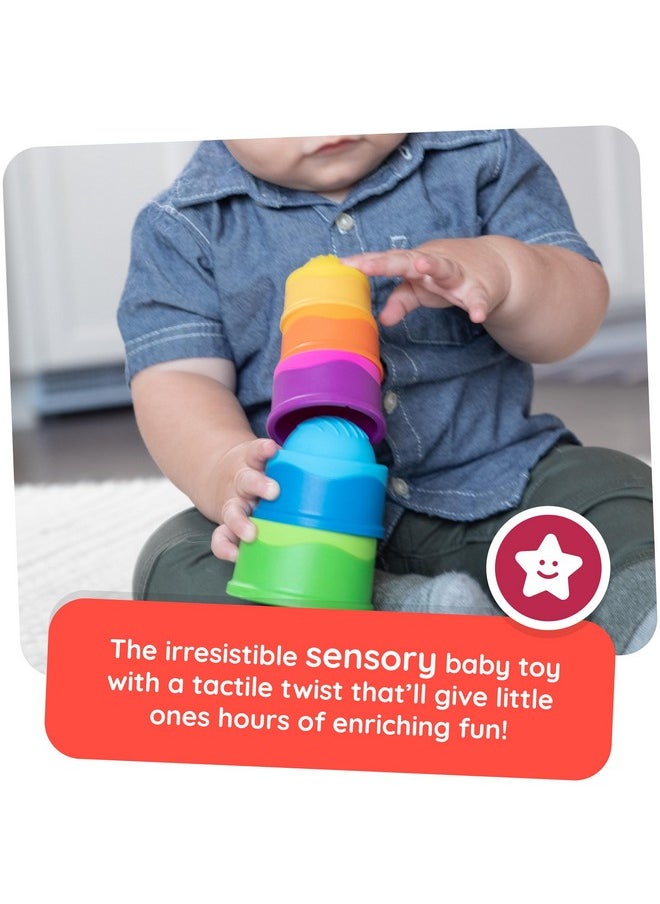 Fat Brain Toys - Dimpl Stack - Popping Stack & Nest Sensory Toy For Toddlers - Image 1