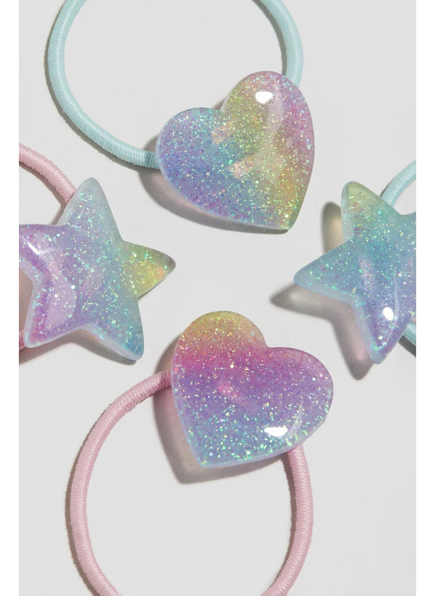اتش اند ام 4-Pack Bow-Detail Hair Elastics