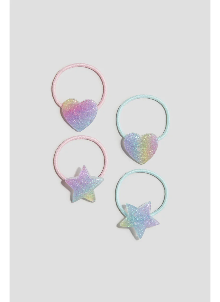 اتش اند ام 4-Pack Bow-Detail Hair Elastics
