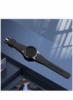Y&D Silicone Watch Strap for Samsung Galaxy Watch/Gear S3/Watch With a Lug Width of 22mm, Soft Sport Wristband Replacement Straps, Vertical Grain Strap, Men Women (Black)  - Image 3