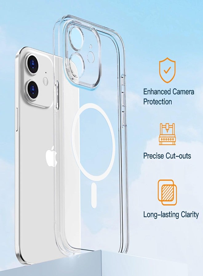 COOLQO Magnetic for iPhone 12 Case with Screen Protectors, Compatible with MagSafe, Military Grade Drop Protection, Dual Layer Design Heavy Duty Protective Shockproof Phone Case, Clear - Image 2