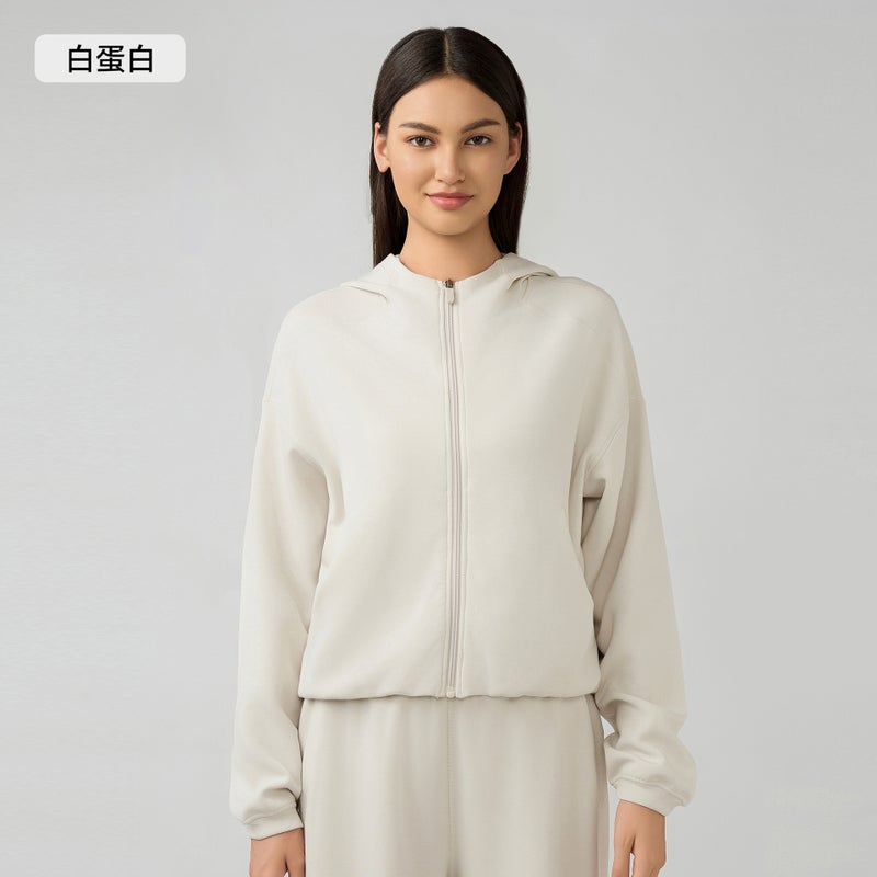 Generic Autumn Winter Casual Hoodie Zip Cardigan DAW166 White protein
