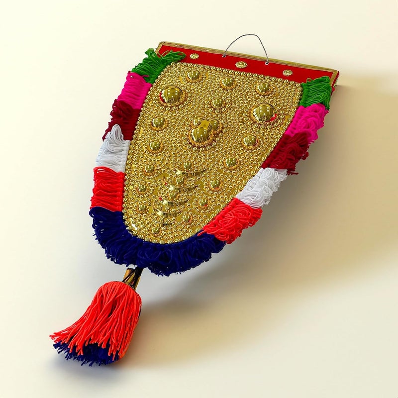 Angroos Kerala Traditional Elephant Nettipattam H30 INCH Hand Crafted Gifts For Home Wall Hanging showpiece KeralaHandicrafted gift Corporate Retun Gifts - Image 2