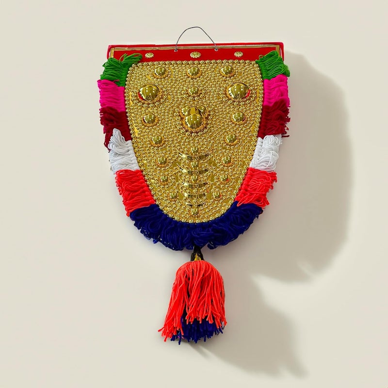 Angroos Kerala Traditional Elephant Nettipattam H30 INCH Hand Crafted Gifts For Home Wall Hanging showpiece KeralaHandicrafted gift Corporate Retun Gifts - Image 3