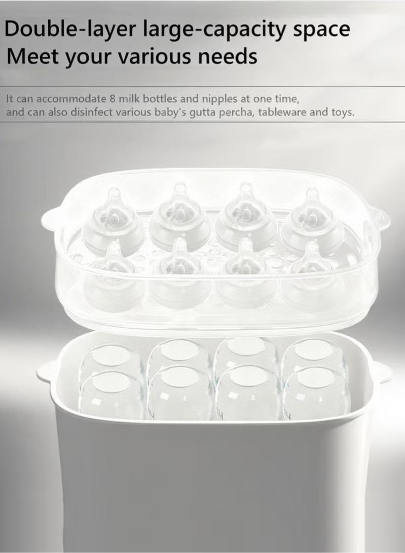 يوكا جهاز تعقيم الرضاعات الكهربائي 5 في 1، دافئ وجاف – مناسب لجميع الزجاجات، المصاصات، والإكسسوارات للأطفال - Image 4