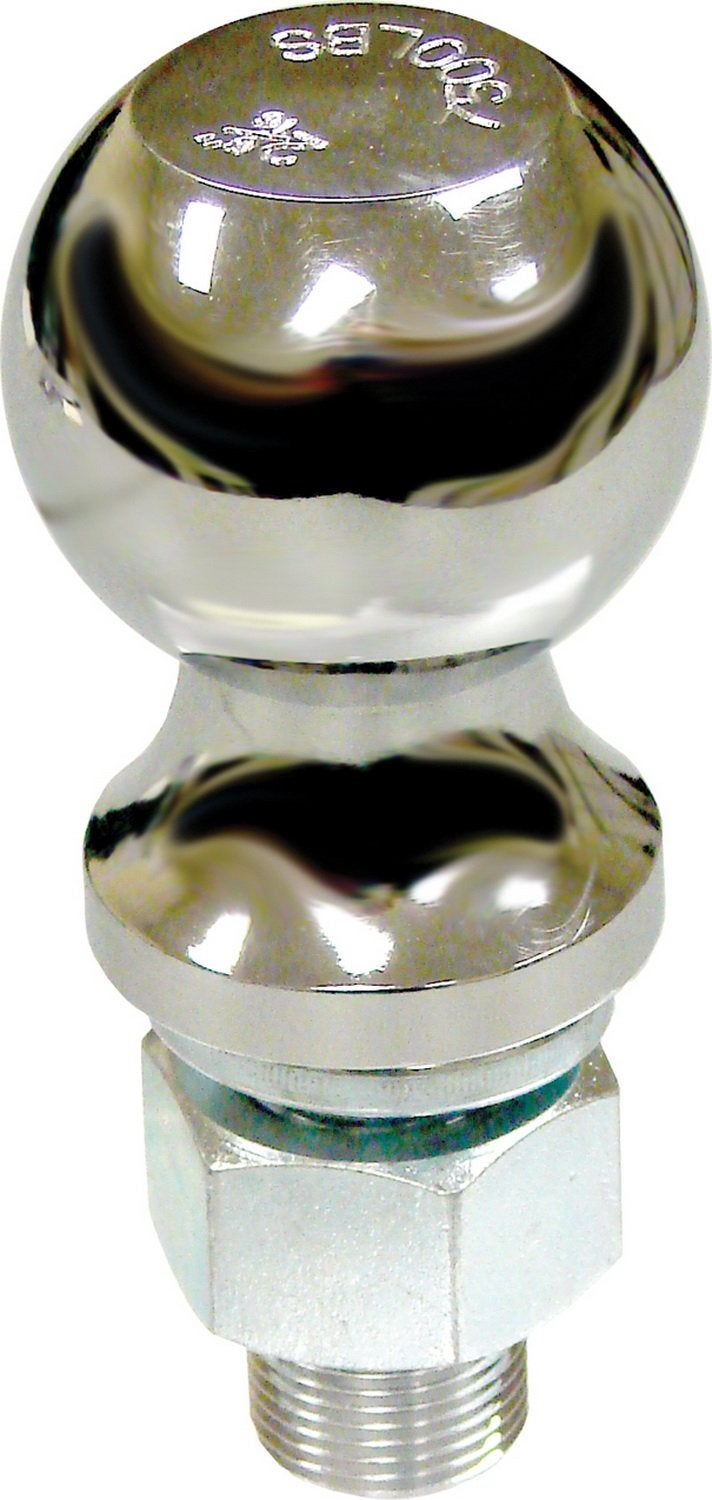 CSI Accessories 105165 Chrome Hitch Ball - 2-5/16" Diameter, 1" x 2" Shank, CNC Machined, V5 Rated, 6000 lbs Capacity, with Nut and Washer - Image 2